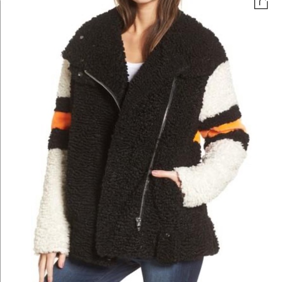 Blank NYC Jackets & Blazers - BLANKNYC Stripe Faux Shearling Jacket NWT - Medium